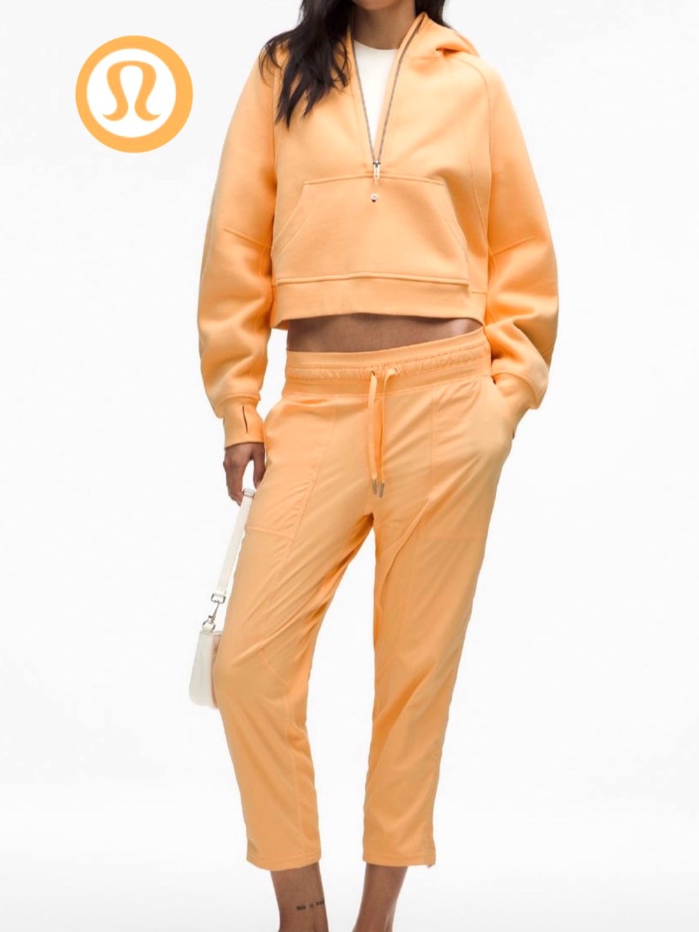 EUC! LULULEMON 🍋 Women’s Dance Studio Cropped Pant Rock Melon/Orange Size 0